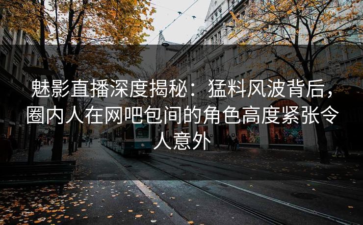 魅影直播深度揭秘：猛料风波背后，圈内人在网吧包间的角色高度紧张令人意外
